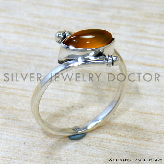 Carnelian 925 Sterling Silver Ring (SJWR-2903)