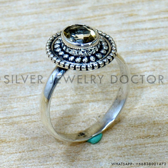 Citrine 925 Sterling Silver Ring (SJWR-2906)