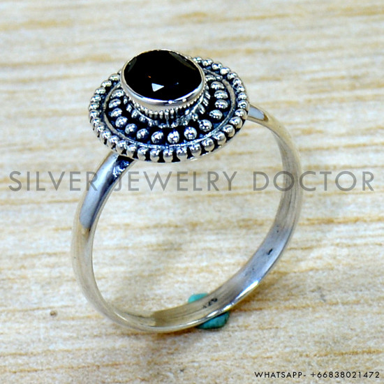 Garnet 925 Sterling Silver Ring (SJWR-2907)