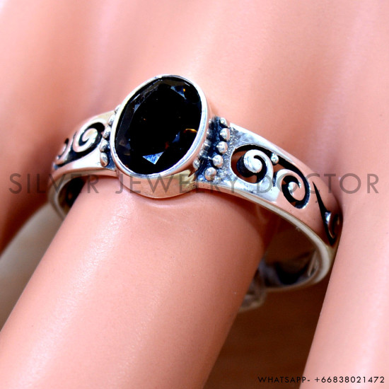 Garnet 925 Sterling Silver Ring (SJWR-2917)