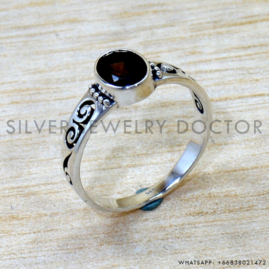 Garnet 925 Sterling Silver Ring (SJWR-2917)