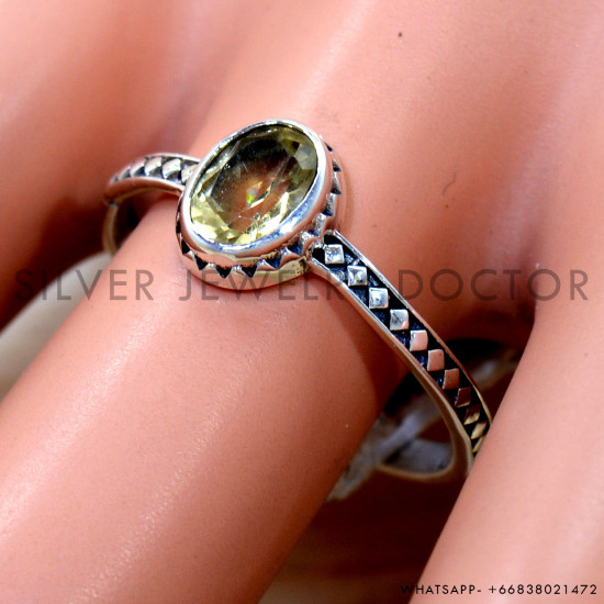 Citrine 925 Sterling Silver Ring (SJWR-2924)
