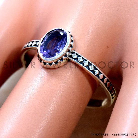Amethyst 925 Sterling Silver Ring (SJWR-2932)