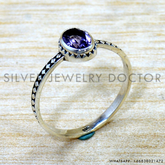 Amethyst 925 Sterling Silver Ring (SJWR-2932)