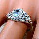 Blue Topaz 925 Sterling Silver Ring (SJWR-2938)