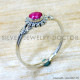 Ruby 925 Sterling Silver Ring (SJWR-2940)