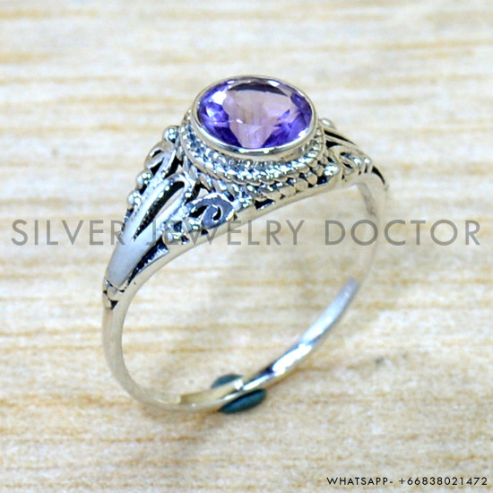 Amethyst 925 Sterling Silver Ring (SJWR-2943)
