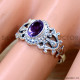 Amethyst 925 Sterling Silver Ring (SJWR-2956)