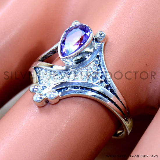 Amethyst 925 Sterling Silver Ring (SJWR-2959)