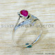 Ruby 925 Sterling Silver Ring (SJWR-2960)