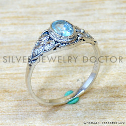 Blue Topaz 925 Sterling Silver Ring (SJWR-2967)