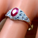 Ruby 925 Sterling Silver Ring (SJWR-2968)