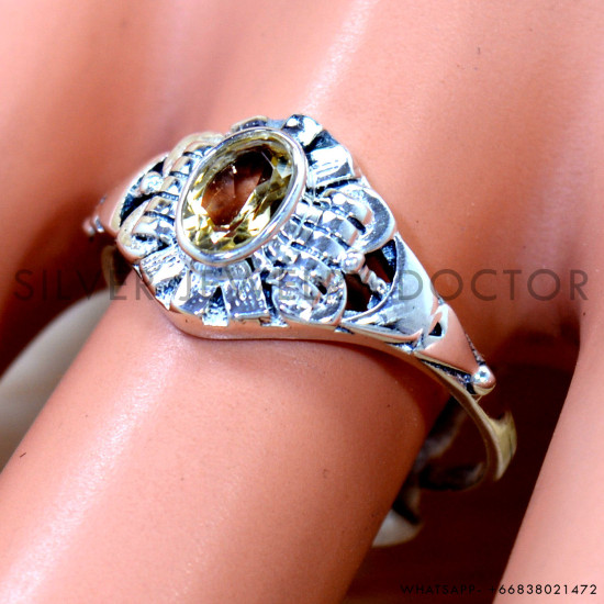 Citrine 925 Sterling Silver Ring (SJWR-2970)