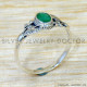 Emerald 925 Sterling Silver Ring (SJWR-2973)