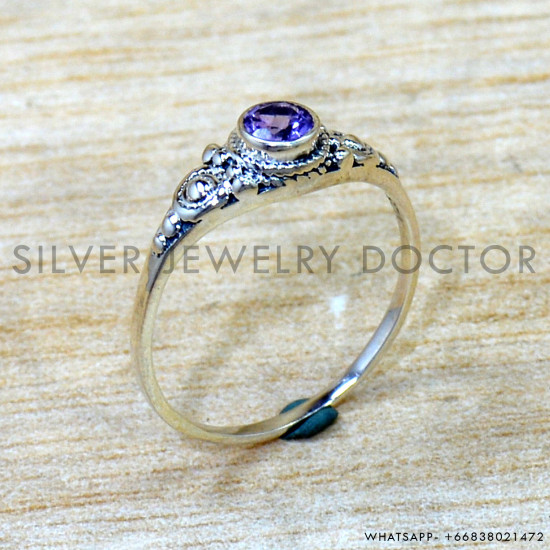 Amethyst 925 Sterling Silver Ring (SJWR-2978)