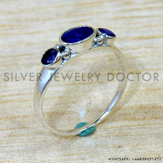 Sapphire 925 Sterling Silver Ring (SJWR-2985)