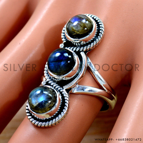 Labradorite 925 Sterling Silver Ring (SJWR-2993)