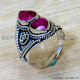 Ruby 925 Sterling Silver Ring (SJWR-2996)