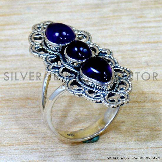 Amethyst 925 Sterling Silver Ring (SJWR-3000)