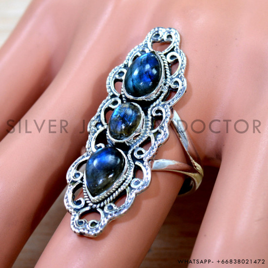 Labradorite 925 Sterling Silver Ring (SJWR-3001)