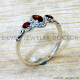 Garnet 925 Sterling Silver Ring (SJWR-3004)