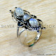 Rainbow Moonstone 925 Sterling Silver Ring (SJWR-3006)