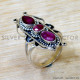 Ruby 925 Sterling Silver Ring (SJWR-3008)