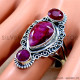 Ruby 925 Sterling Silver Ring (SJWR-3012)