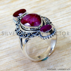 Ruby 925 Sterling Silver Ring (SJWR-3012) Ruby 925 Sterling Silver Ring (SJWR-3012)