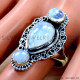 Rainbow Moonstone 925 Sterling Silver Ring (SJWR-3013)