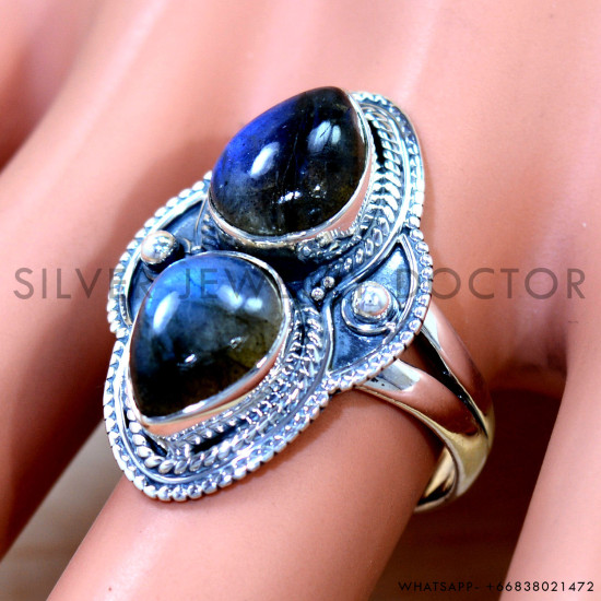 Labradorite 925 Sterling Silver Ring (SJWR-3016)