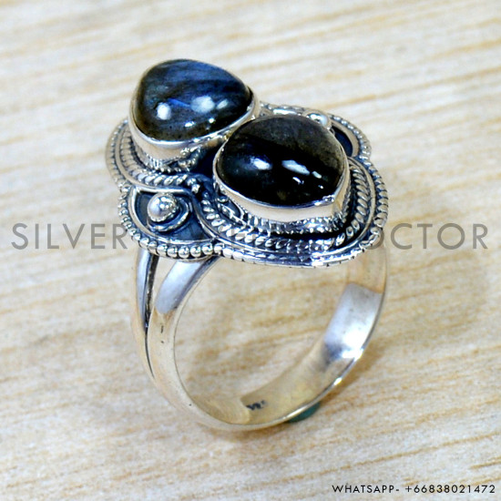 Labradorite 925 Sterling Silver Ring (SJWR-3016)