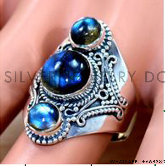 Labradorite 925 Sterling Silver Ring (SJWR-3018)