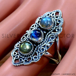 Labradorite 925 Sterling Silver Ring (SJWR-3021)