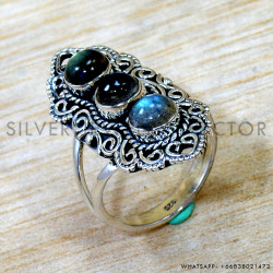 Labradorite 925 Sterling Silver Ring (SJWR-3021)