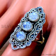 Rainbow Moonstone 925 Sterling Silver Ring (SJWR-3022)