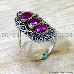 Ruby 925 Sterling Silver Ring (SJWR-3023) Ruby 925 Sterling Silver Ring (SJWR-3023)