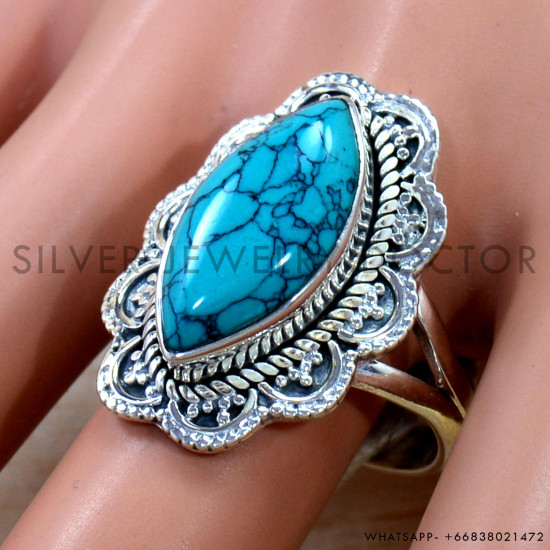 Turquoise 925 Sterling Silver Ring (SJWR-3025)