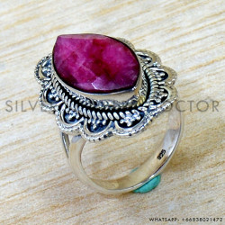 Ruby 925 Sterling Silver Ring (SJWR-3026) Ruby 925 Sterling Silver Ring (SJWR-3026)
