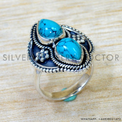 Turquoise 925 Sterling Silver Ring (SJWR-3028)