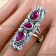 Ruby 925 Sterling Silver Ring (SJWR-3031)