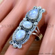 Rainbow Moonstone 925 Sterling Silver Ring (SJWR-3032)