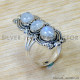 Rainbow Moonstone 925 Sterling Silver Ring (SJWR-3032)