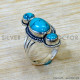 Turquoise 925 Sterling Silver Ring (SJWR-3033)