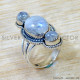 Rainbow Moonstone 925 Sterling Silver Ring (SJWR-3034)