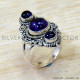 Amethyst 925 Sterling Silver Ring (SJWR-3036)