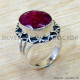 Ruby 925 Sterling Silver Ring (SJWR-3041)