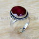Ruby 925 Sterling Silver Ring (SJWR-3042)