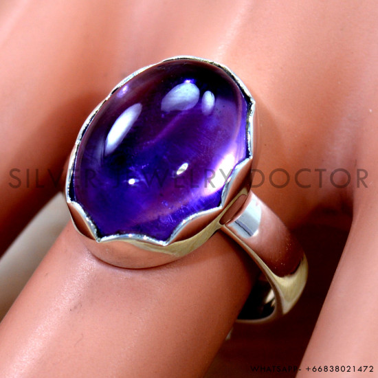 Amethyst 925 Sterling Silver Ring (SJWR-3045)
