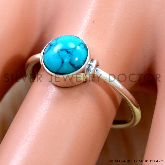 Turquoise 925 Sterling Silver Ring (SJWR-3053)